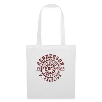 Henderson, Caroline du Nord | Cadeau de voyage en Caroline du Nord - Sac en tissu - blanc - Devant