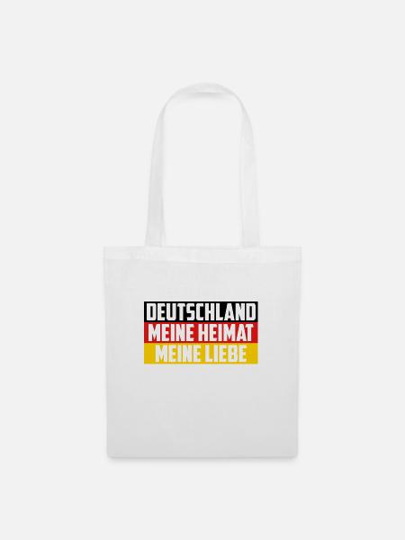 Deutschland meine Heimat meine Liebe - Stoffbeutel - Weiß