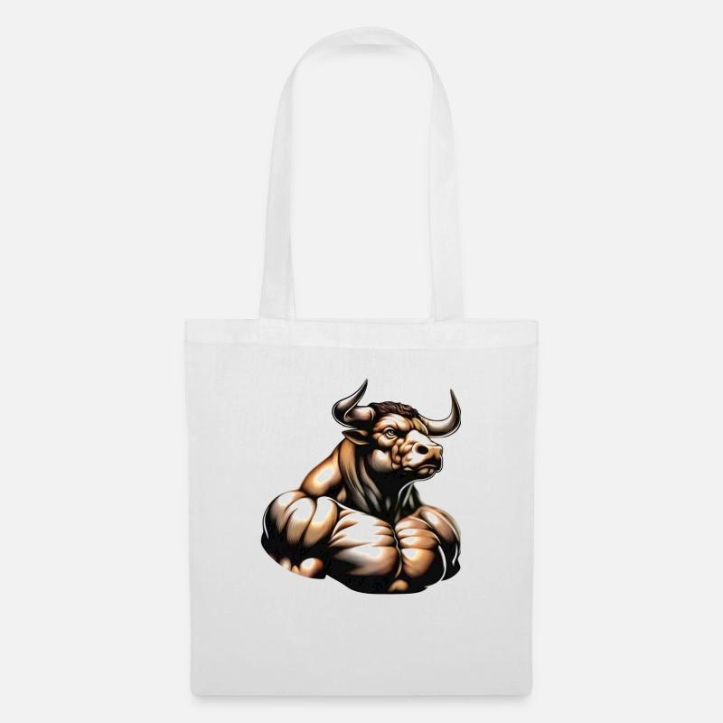 Mighty Bull - Stoffbeutel - Weiß