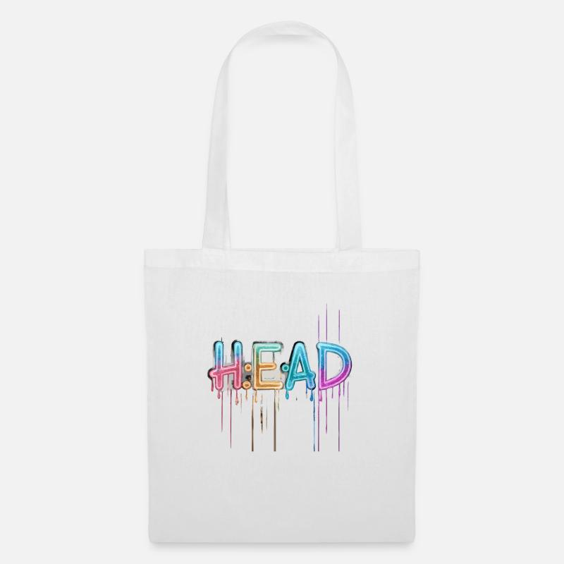 Creative Colorful Dripping Head Graphic - Stoffbeutel - Weiß