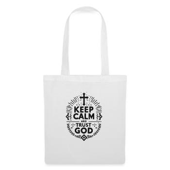Restez calme et faites confiance à Dieu - Sac en tissu - blanc - Devant