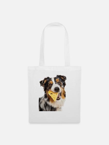 Australischer Schäferhund - Stoffbeutel - Weiß