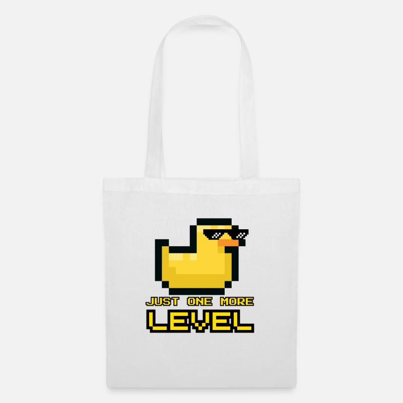 JUST ONE MORE LEVEL - Stoffbeutel - Weiß