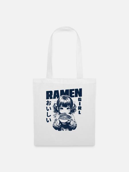 Ramen Girl - Stoffbeutel - Weiß