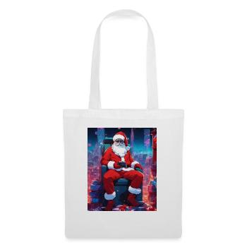 WeihnachtsmannGeschenk Frau, Mann, Humorvolles T-Shirt - Stoffbeutel - Weiß - Vorne