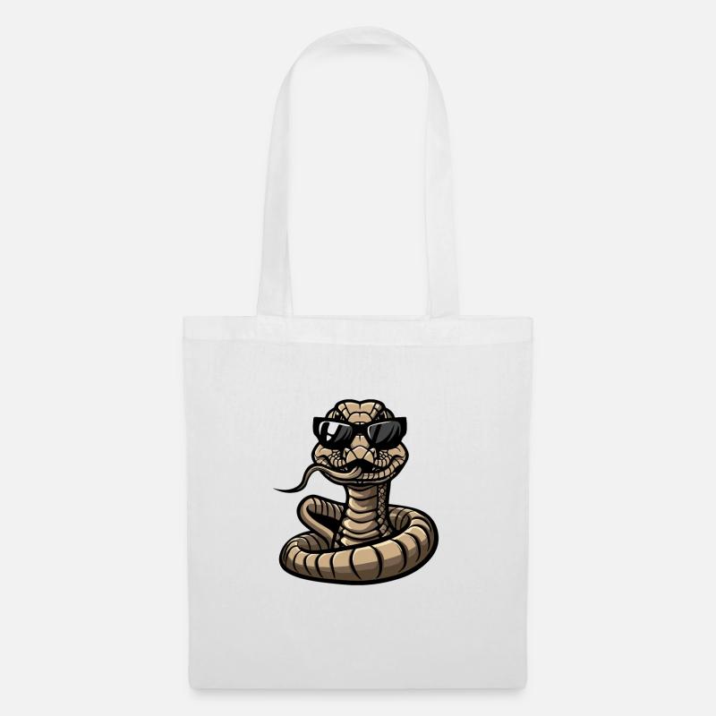 Snake Cobra Comic Cool - Tote Bag - white