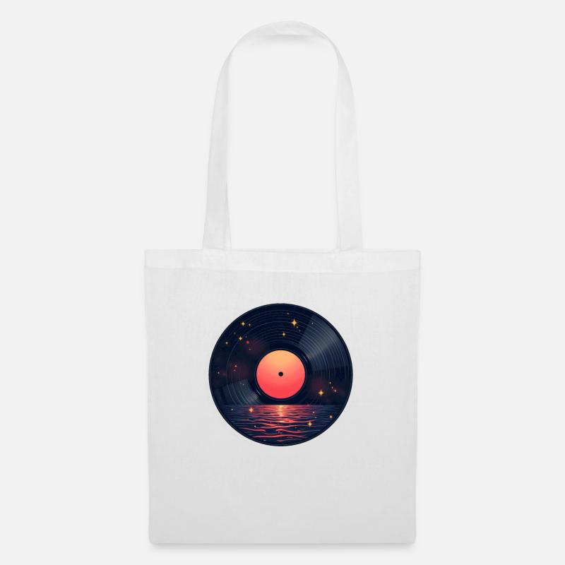 Cosmic Vinyl Astronaut Weltraummusik - Stoffbeutel - Weiß