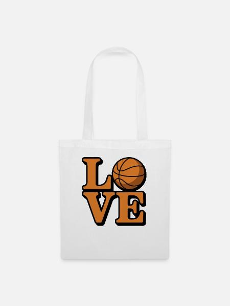 Ich liebe Basketball - Stoffbeutel - Weiß