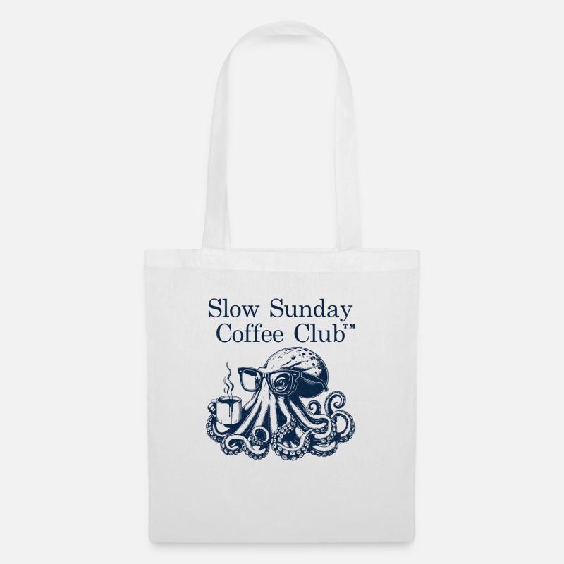 Slow Sunday Octopus Coffee - Stoffbeutel - Weiß