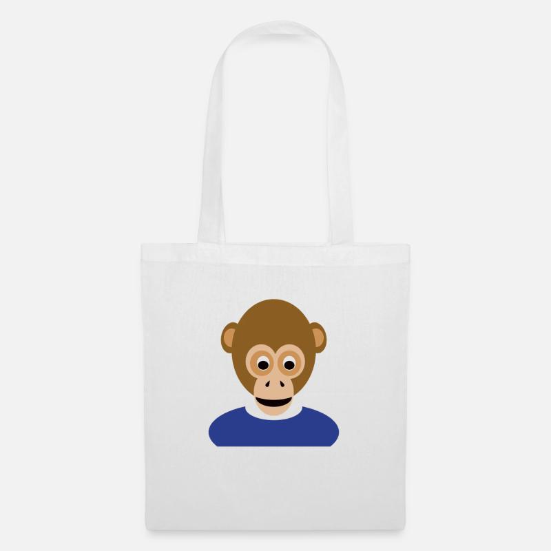 N7T Monkey #1 / NFT Style Monkey / Nouveau - Sac en tissu - blanc