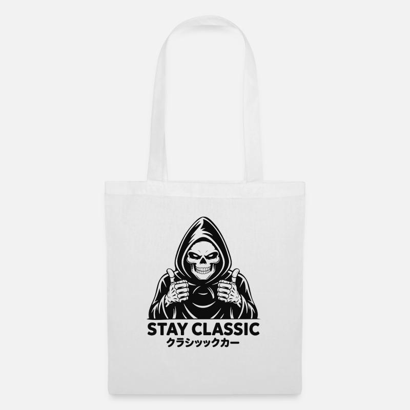 SKULL STAY CLASSIC - Stoffbeutel - Weiß