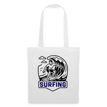 Surfing Symbol Surfer - Tote Bag - white - Front