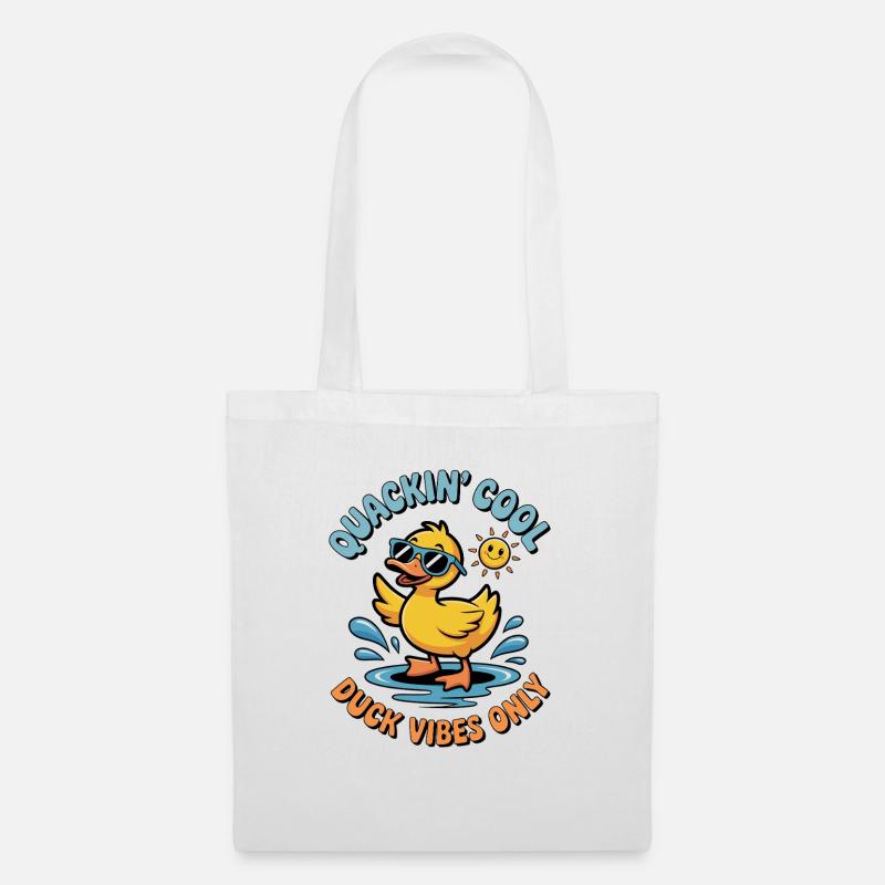 Design de canard mignon - Sac en tissu - blanc
