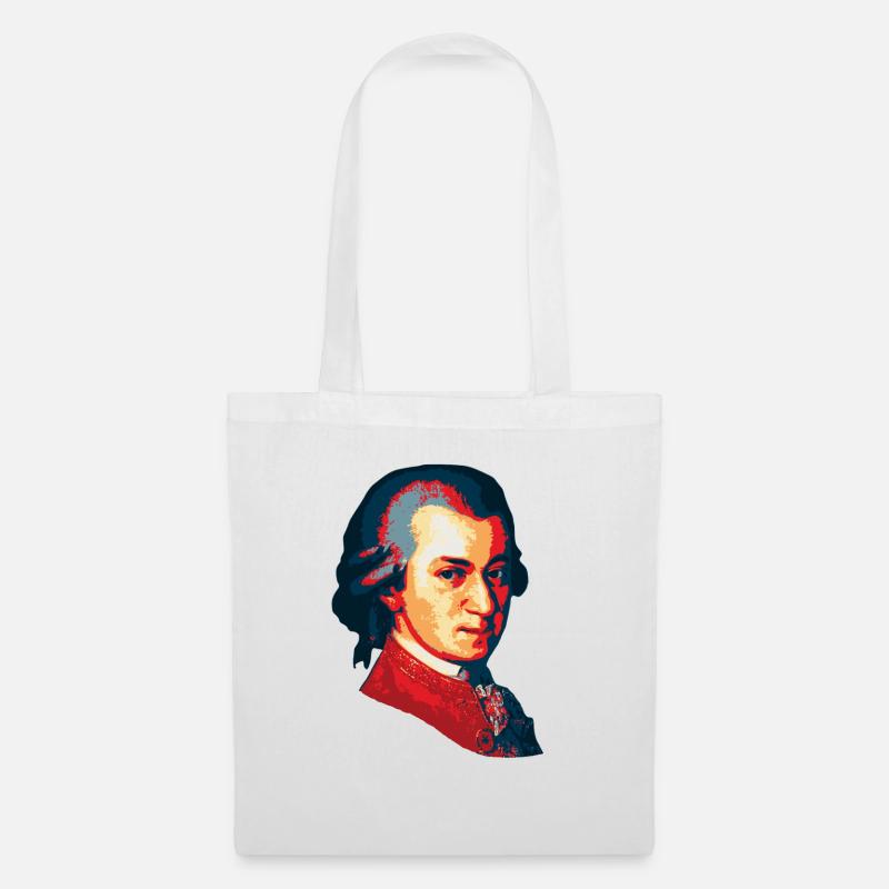 Wolfgang Amadeus Mozart - Stoffbeutel - Weiß