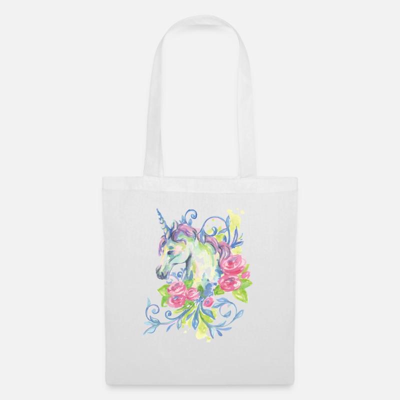EINHORN AQUARELL - Stoffbeutel - Weiß