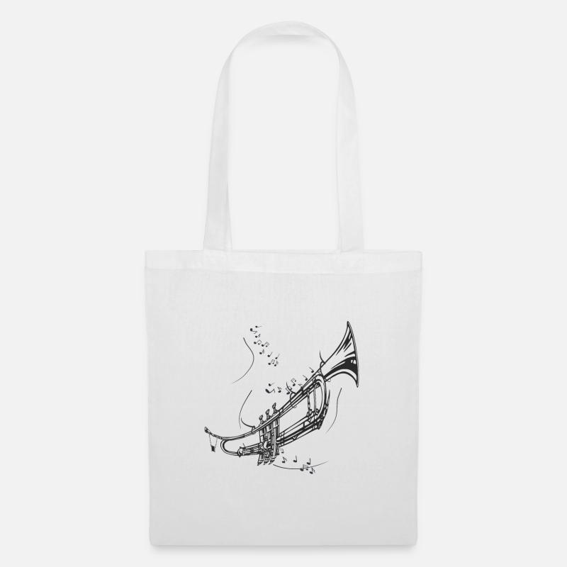 Trompete schönes cooles Geschenk - Stoffbeutel - Weiß
