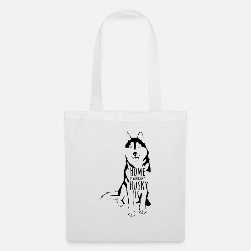 Husky - Stoffbeutel - Weiß