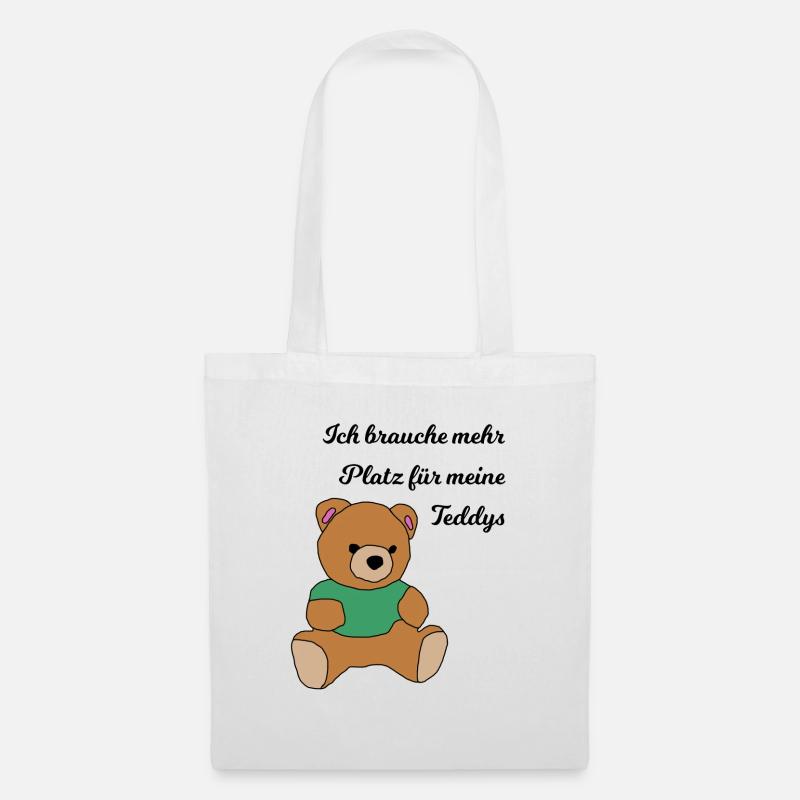 Teddybär - Stoffbeutel - Weiß