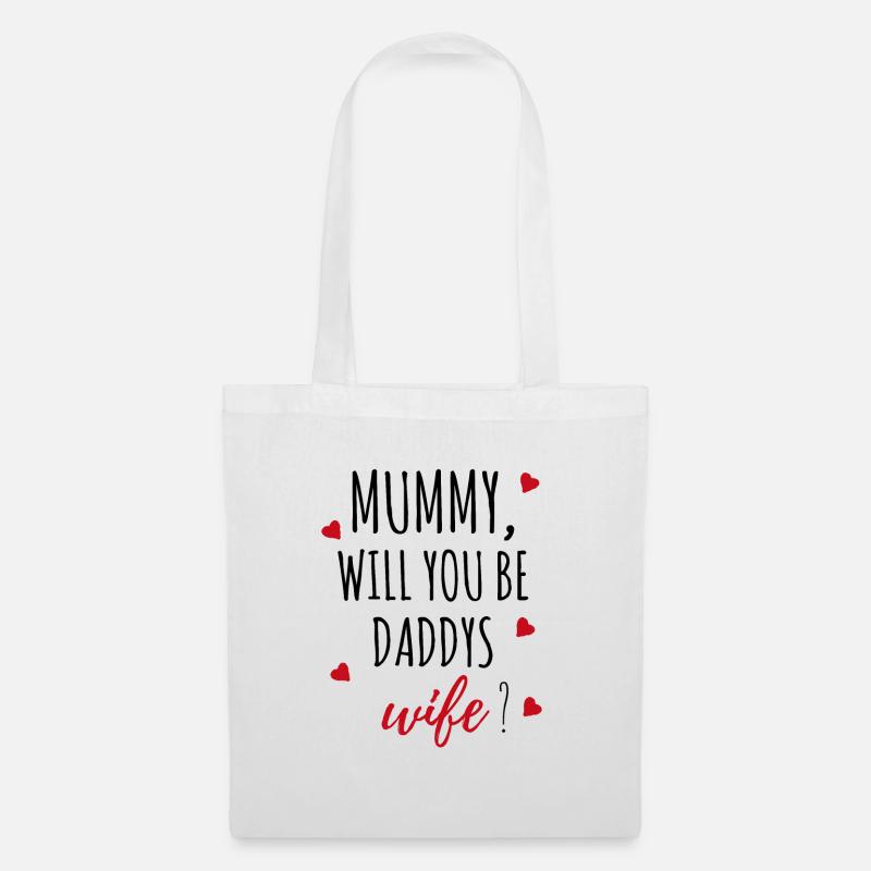 Marriage proposal request mummy gift idea - Tote Bag - white