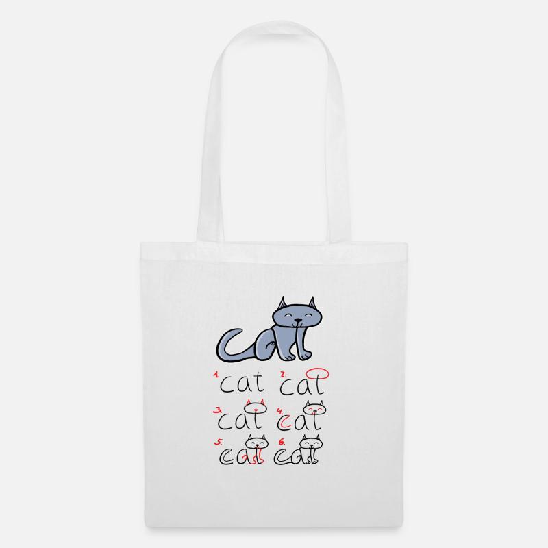 Sådan tegner du en kat - Kids Baby Maleri - Mulepose - hvid
