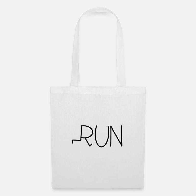 run rennen - Stoffbeutel - Weiß