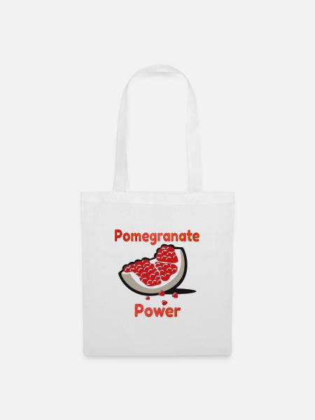 Granatapfel - Pomegranate Power - Stoffbeutel - Weiß