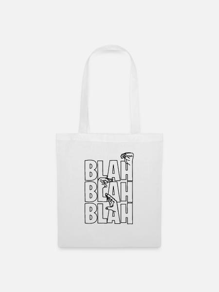 Blah Blah Blah - Stoffbeutel - Weiß