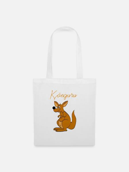 Känguru kangaroo - Stoffbeutel - Weiß