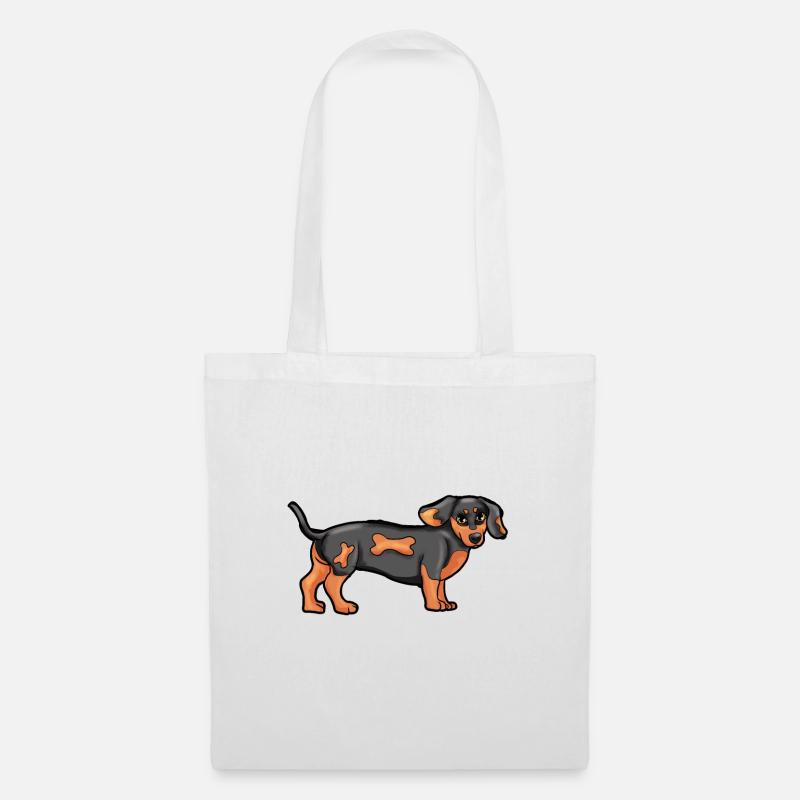 dachshund - Tote Bag - white