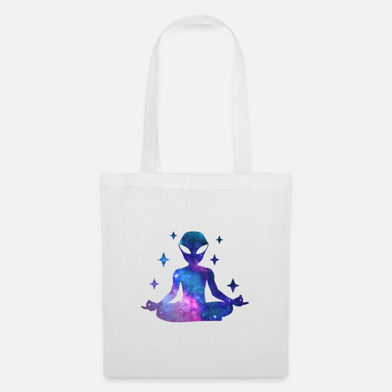 Alien Galaxy Yoga - Stoffbeutel - Weiß