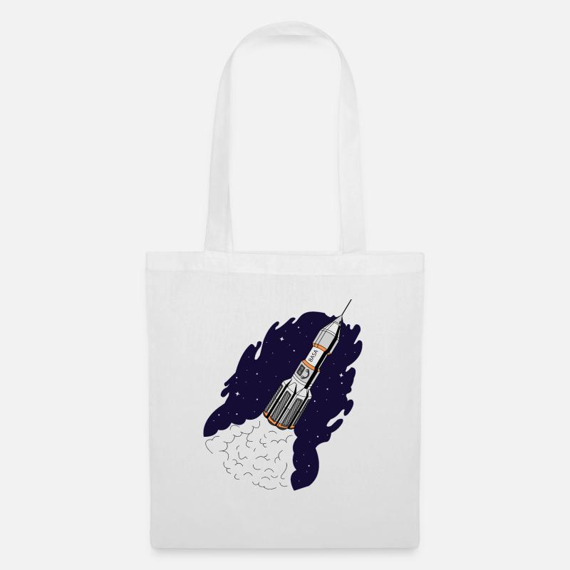 Rocket se lance dans l'espace - Sac en tissu - blanc
