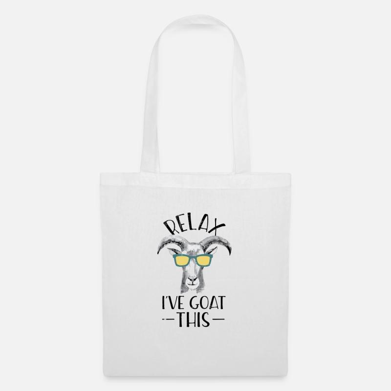 Relax I've Goat This - Distressed Design for Goat - Tote Bag - white