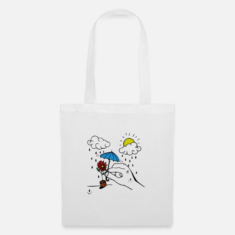 Pluie - Sac en tissu - blanc