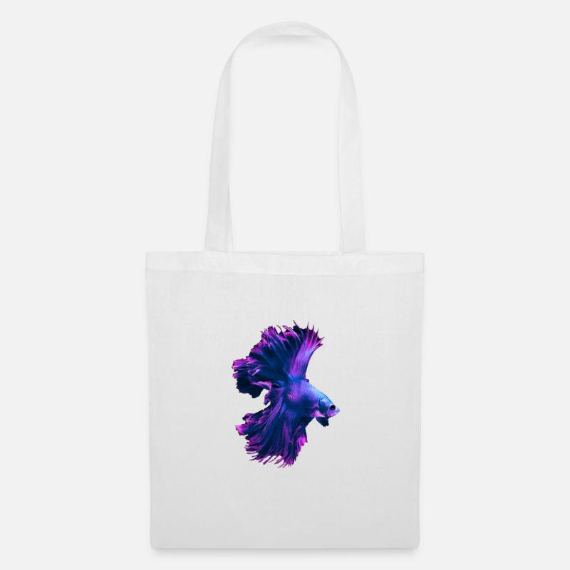 Betta Splendens Betta's Siamese Fighting Fish - Tote Bag - white