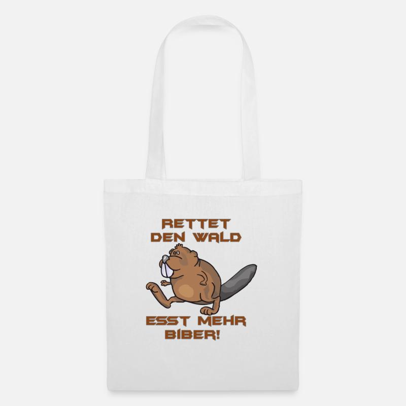 Save the forest. Eat more beaver! - Tote Bag - white