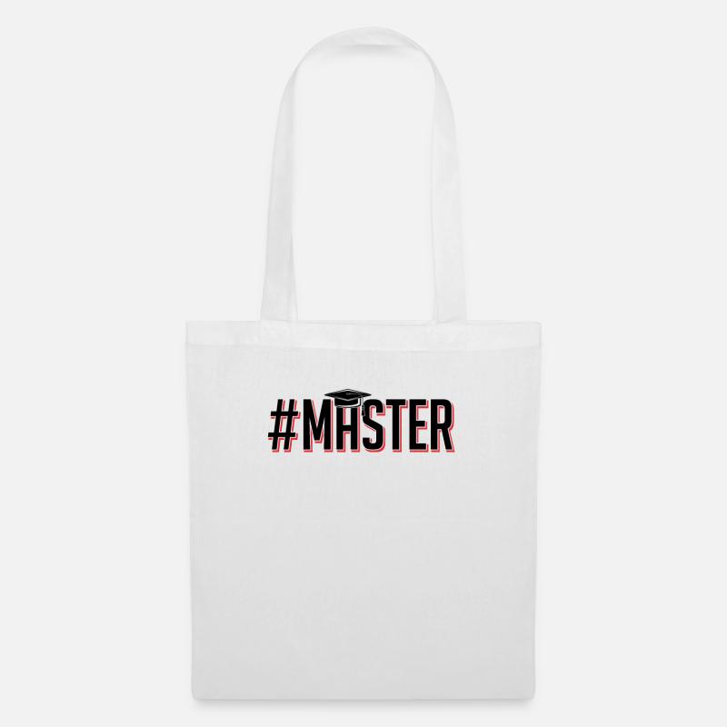 Master Abschluss Promotion Sponsion Uni Geschenk - Stoffbeutel - Weiß