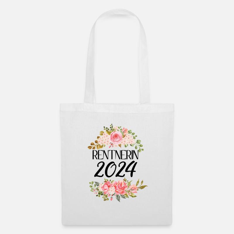 Rentnerin 2024 Geschenkidee - Stoffbeutel - Weiß