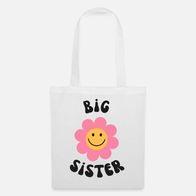 große Schwester - Stoffbeutel - Weiß