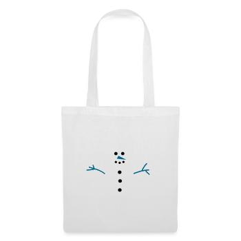 Bonhomme de Neige - Sac en tissu - blanc - Devant