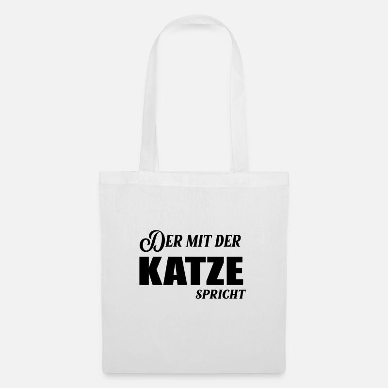Katze Katzenshirt Katzen cats Katzen Katze Katze - Stoffbeutel - Weiß