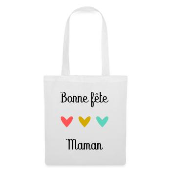 Bonne Fête Maman. Fête des mères - Sac en tissu - blanc - Devant