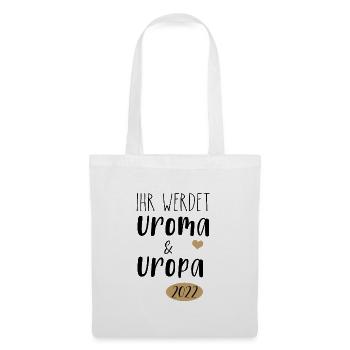 Ihr werdet Uroma und Uropa 2022 - Stoffbeutel - Weiß - Vorne