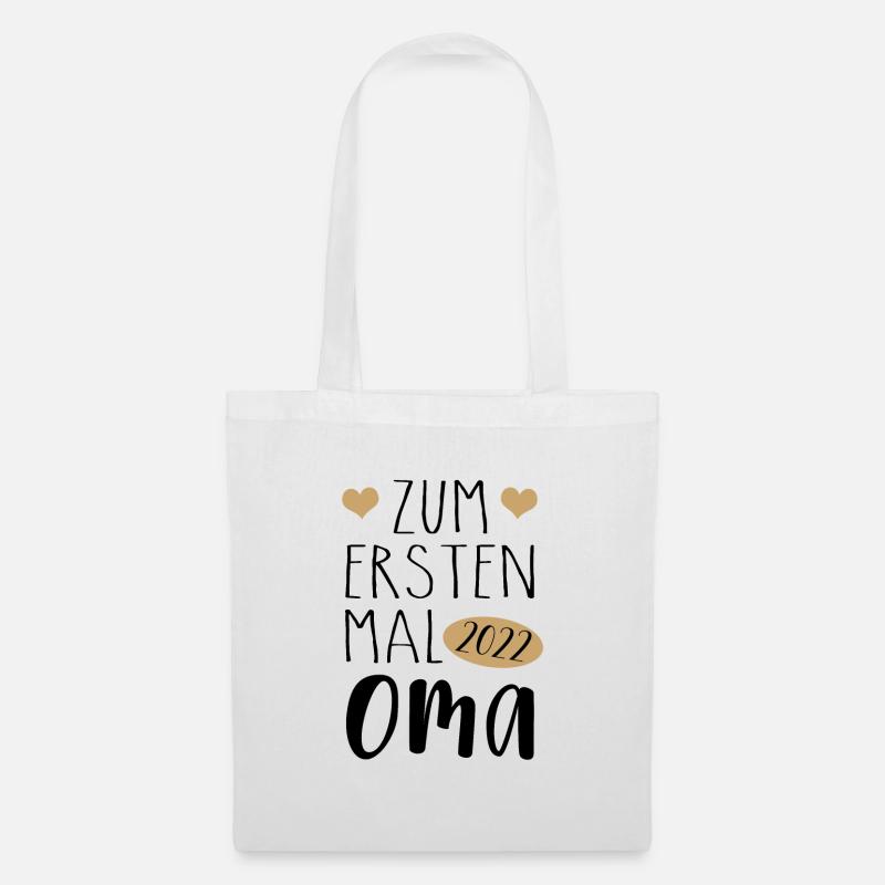 Zum ersten Mal Oma 2022 - Stoffbeutel - Weiß