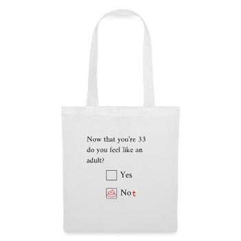 Drôle 33ème anniversaire Anniversaire Célébrant Happy Bday - Sac en tissu - blanc - Devant
