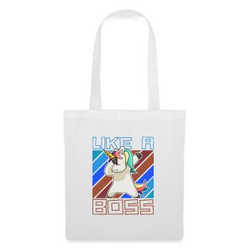 Like a Boss - Funny Dabbing Unicorn Saying - Tote Bag - white - Front