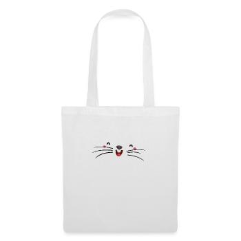 Mignon visage de taupe blanche - Sac en tissu - blanc - Devant