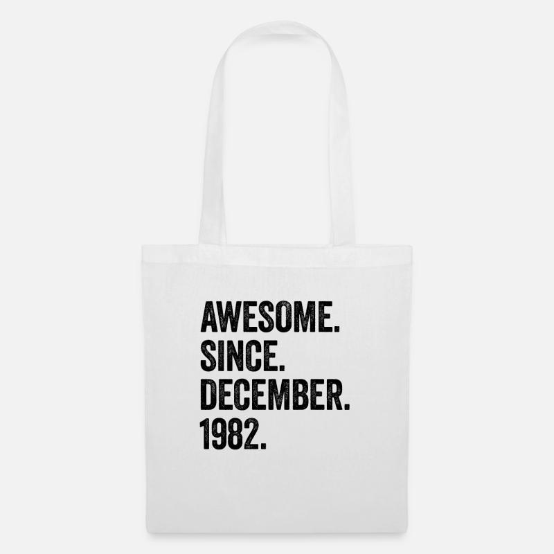 Awesome Since December 1982 40. Geburtstag - Stoffbeutel - Weiß