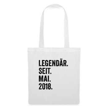 5. Geburtstag 5 Jahre Legendär Seit Mai 2018 - Stoffbeutel - Weiß - Vorne
