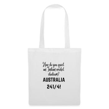 Funny Cricket Text Design India /Australia Final - Tote Bag - white - Front