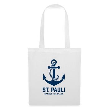 St. Pauli Hamburg Anker Reeperbahn - Stoffbeutel - Weiß - Vorne
